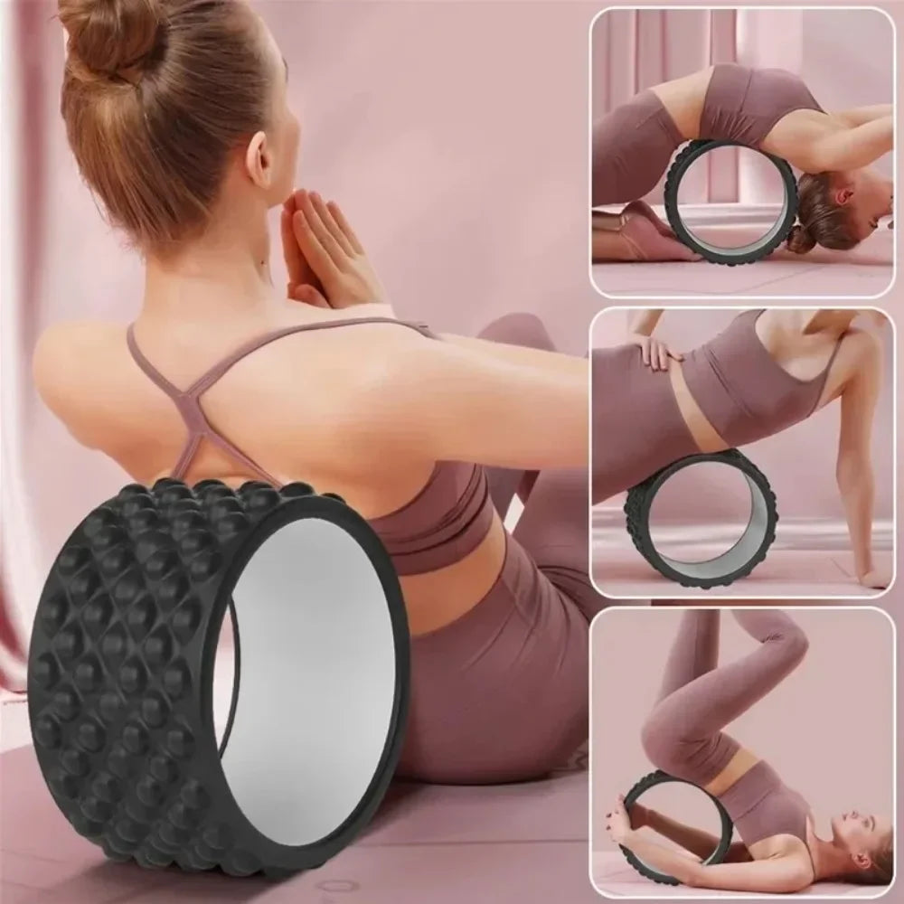 Yogahjul og massasjerulle for rygg