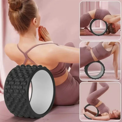 Yogahjul og massasjerulle for rygg